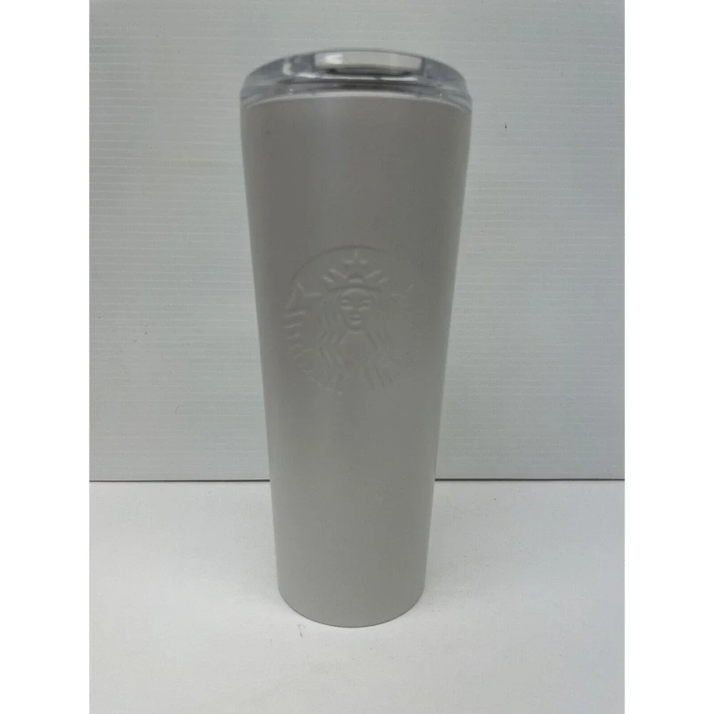 Starbucks Holiday 2021 Icy White Stainless Steel Cold Cup 16oz Grande‎ Tumbler